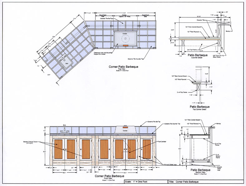 Outdoor Kitchen Plans with CAD Pro