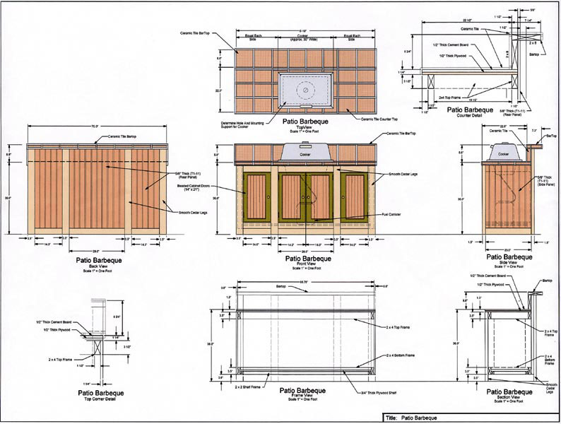 Outdoor Kitchen Plans | Kitchen Plans | Kitchen Design | Outdoor