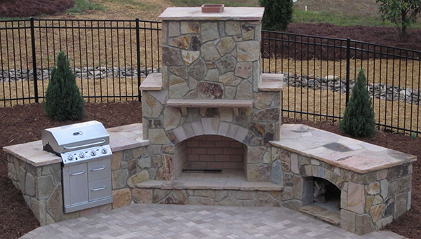 Easy Affordable Outdoor Fireplace Design Plans